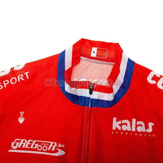 Abbigliamento Ciclismo Corendon Circo Manica Corta 2019 Rosso Bianco Blu